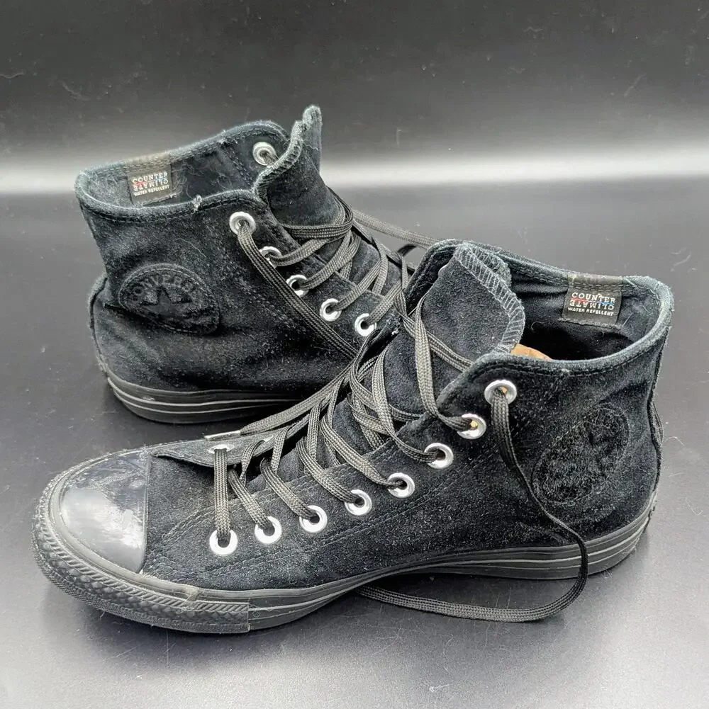 Converse Chuck Taylor All Star Counter Climate Black Suede High Top Sneakers